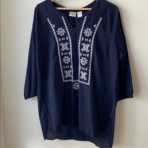 Embroidered tunic, coverup
